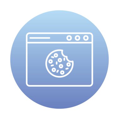 Basit Web Kurabiyeleri simgesi, vektör illüstrasyonu