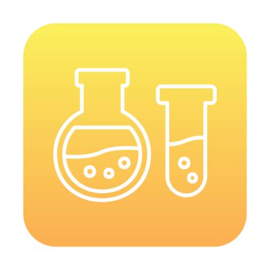 Matara ikonu. Laboratuvar ekipmanları. vektör illüstrasyonu.                     