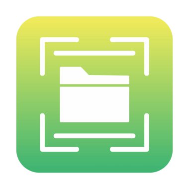 düz Dizin Tarayıcı simgesi vektör illüstrasyon tasarımı