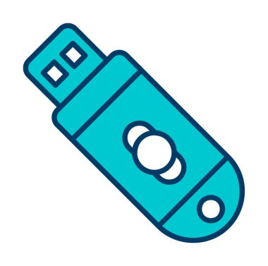 usb flash disk simgesinin vektör çizimi 