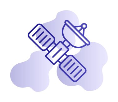 Uydu vektör çizimi, simge ögesi biçimi                     