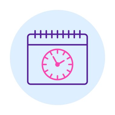 Beyaz arka plan üzerinde izole zamanlama simgesini