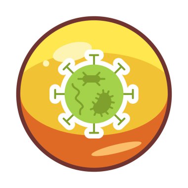 covid-19 parçacık işareti, vektör çizimi, virüs simgesi