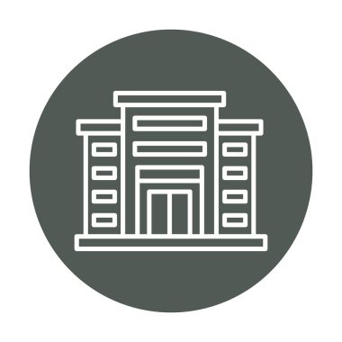 Alışveriş merkezi simgesi. Alışveriş merkezi oluşturma simgesi, vektör illüstrasyonu 