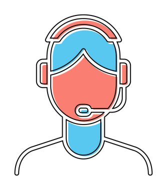 Vektör olarak Müşteri Hizmetleri Ajanı simgesi. logotype