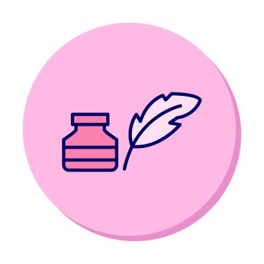 Quill ve Ink vektör simgesi