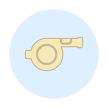 Basit Whistle düz simge vektörü, illüstrasyon