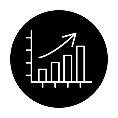 büyüyen grafik, bar grafiği vektör çizimi