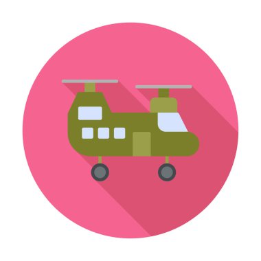 Askeri Heliciopter vektör ikonu. biçim düzdür  