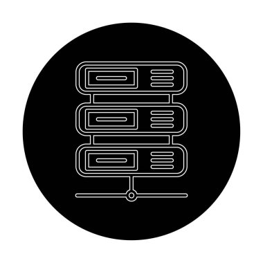 Veri sunucu simgesinin vektör illüstrasyonu 