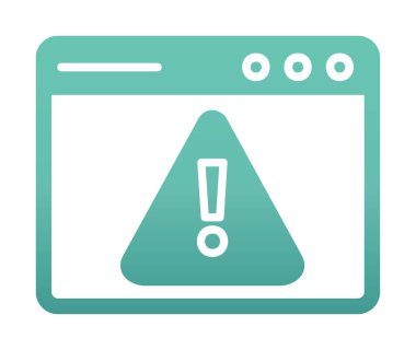 Basit Web Uyarı simgesi, vektör illüstrasyonu