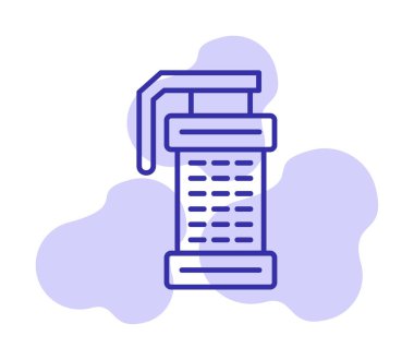 Smoke Grenade web simgesi, vektör illüstrasyonu