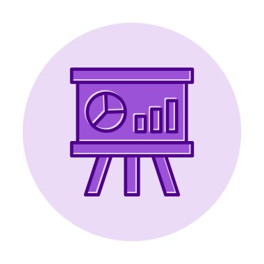 Whiteboard simgesinin vektör illüstrasyonu