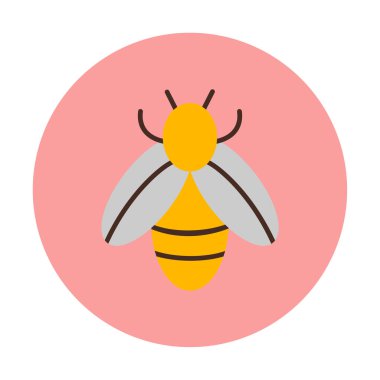 Şirin Arı simgesi, vektör çizim        