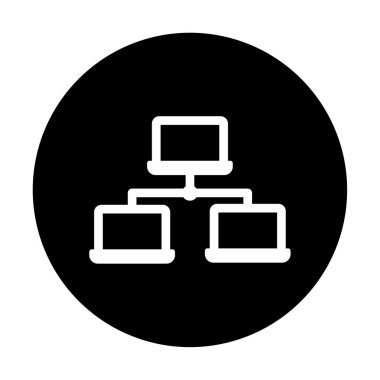 Basit ağ simgesi, vektör illüstrasyonu