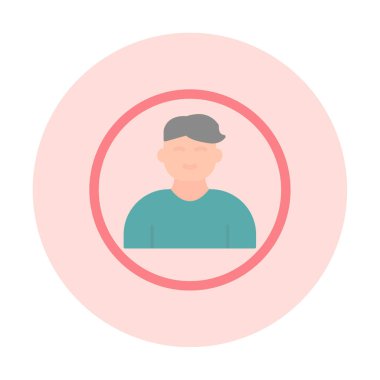 Profil simgesi vektör illüstrasyonu