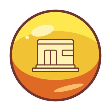 Sığınak düz ikon vektör çizimi