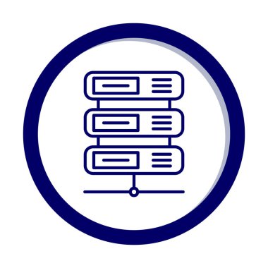 Veri sunucu simgesinin vektör illüstrasyonu 