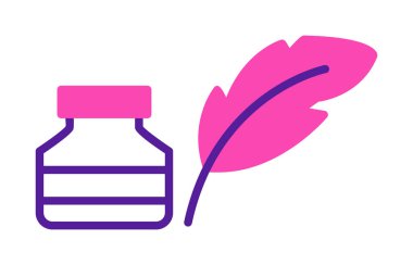 Quill ve Ink vektör simgesi