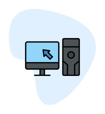 kişisel bilgisayar simgesi, vektör illüstrasyonu basit tasarım