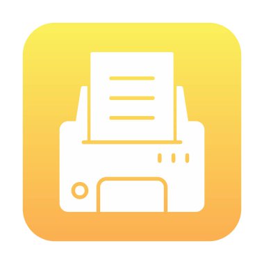 Yazıcı simgesi vektör illüstrasyonu