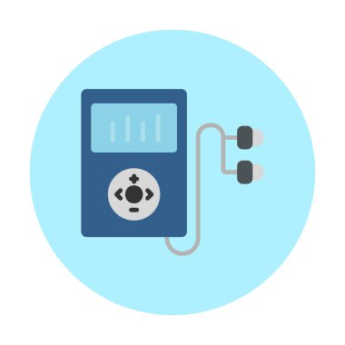 Mp3 Oynatıcısının düz vektör çizimi