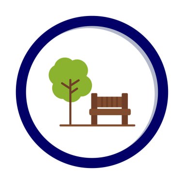 Yedek vektör renk simgesine sahip park 