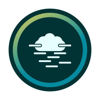 Sis ve bulut simgesi, hava sembolü, vektör illüstrasyonu   