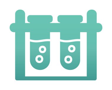 test tüpleri vektör düz renk simgesi 