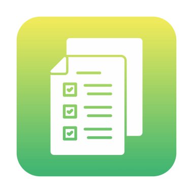 Sınav simgesi vektör illüstrasyonu 