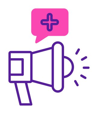 Basit Pazarlama Kampanyası simgesi, vektör illüstrasyonu