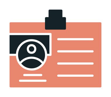 ID kart simgesi vektör illüstrasyonu                                  