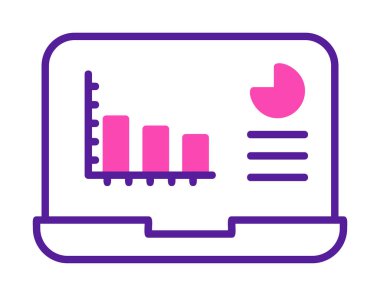 Basit Analitik simge, vektör illüstrasyonu