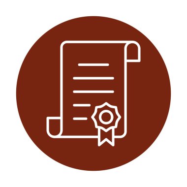 Sertifika vektör simgesi modern basit illüstrasyon                                 