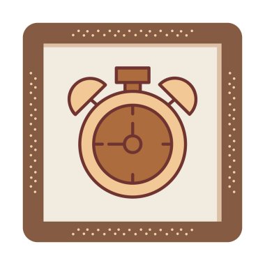 Alarm saati web simgesi, vektör illüstrasyonu