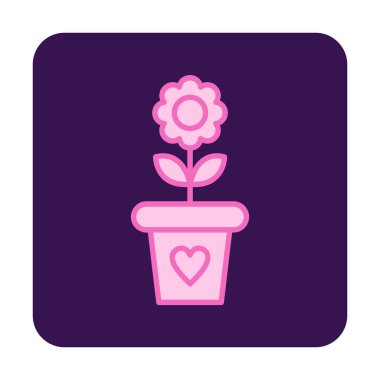 çiçek saksısı vektör illüstrasyonu