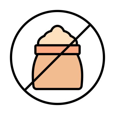 Şeker işareti yok, vektör illüstrasyonu  