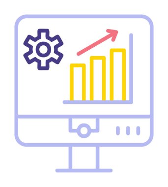 Pazar analiz simgesi vektör illüstrasyonu