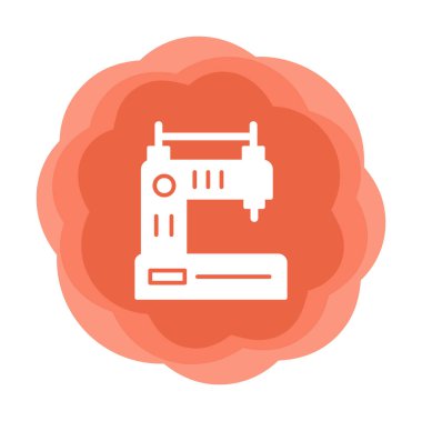 Basit Dikiş Makinesi web vektör simgesi