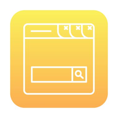 Basit Düz Arama Çubuğu vektör illüstrasyon tasarımı