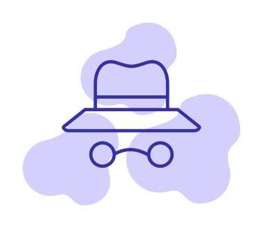 Basit Incognito simgesi, vektör illüstrasyonu