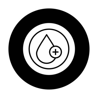 Kan damlası ağ simgesi, vektör illüstrasyonu 