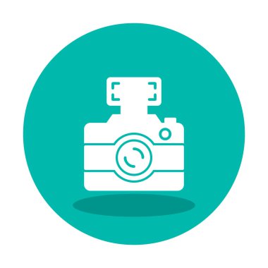 fotoğraf makinesi simgesi, vektör illüstrasyonu