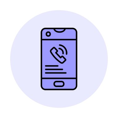Basit bir telefon görüşmesi. simge illüstrasyonu  