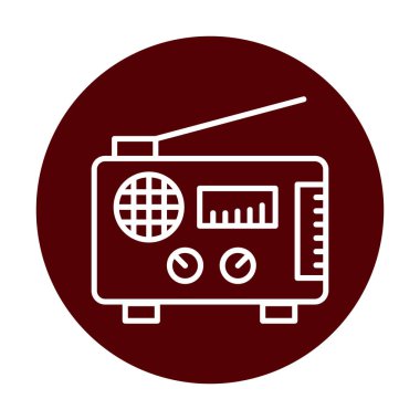 radyo ikonu. özet çizim vektör tasarımı