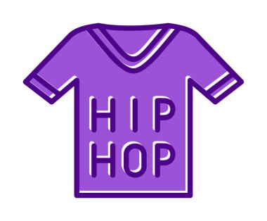 Hip hop metniyle Jersey, vektör illüstrasyonu  