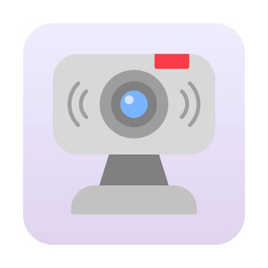 Web kamerası. Web simgesi basit illüstrasyon                   