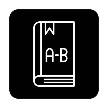 İngilizce kitap ikonu vektör illüstrasyonu 