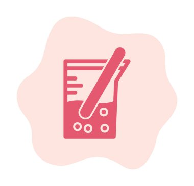 Beaker modern simgesinin vektör illüstrasyonu                          