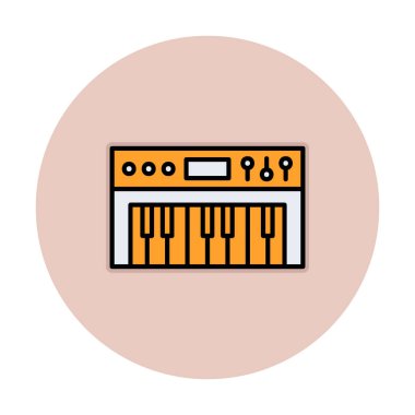 düz basit Synthesizer simge vektör çizimi